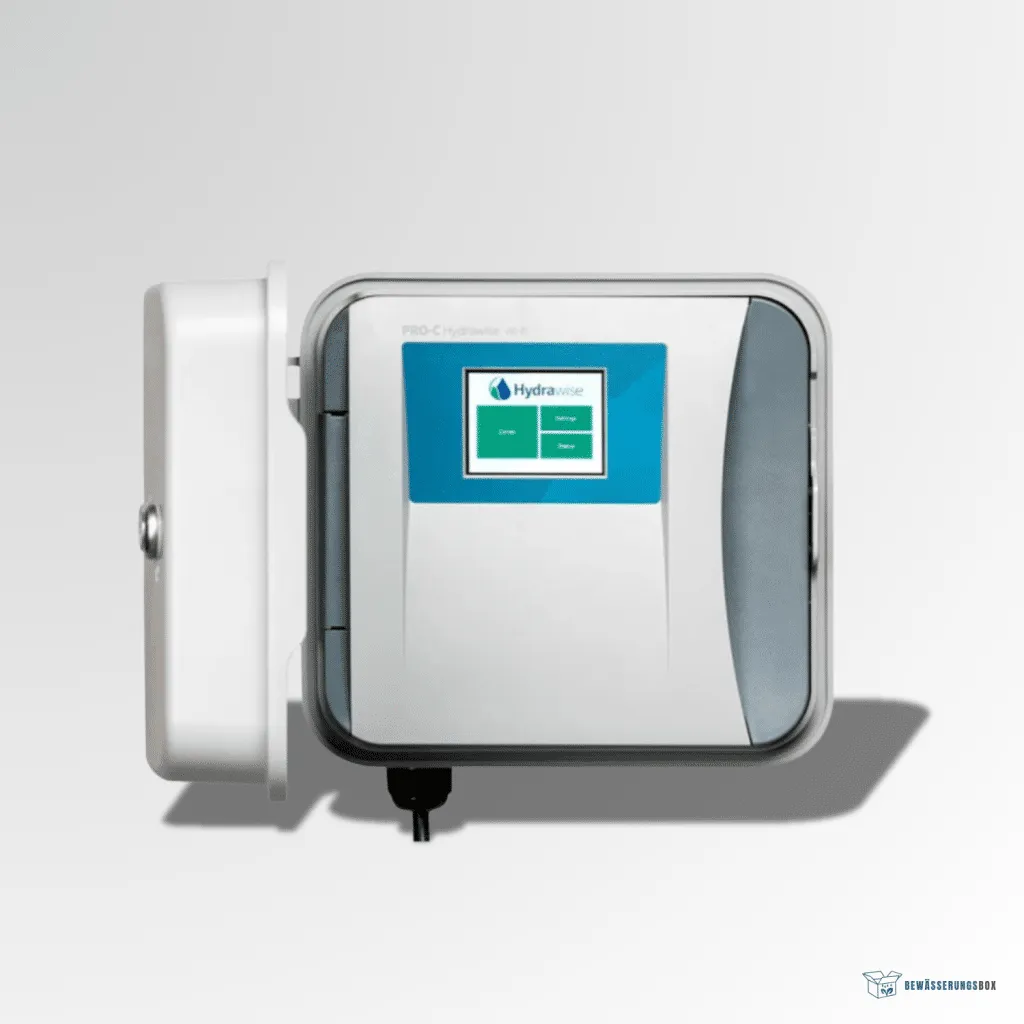 Bewässerungsbox SmartController 4 mit Hydrawise-Display – intelligentes Bewässerungssteuergerät für die vollautomatische und App-gesteuerte Steuerung von Hunter Beregnungsanlagen und Gartenbewässerungssystemen
