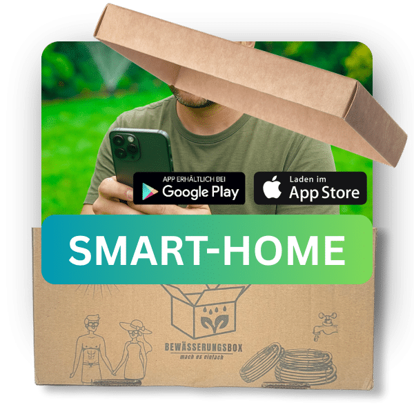 Smart-Home-Steuerung der automatischen Bewässerungsanlage per App – komfortable Gartenbewässerung via Smartphone