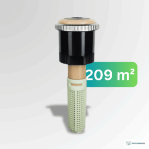 Hunter LongRange 3500 Rotator Versenkregner mit beigem Kopf, 90-210° Teilkreisberegnung und 209 m² Abdeckungsfläche – leistungsstarker Weitwurfregner für großflächige professionelle Gartenbewässerungsanlagen der Bewässerungsbox