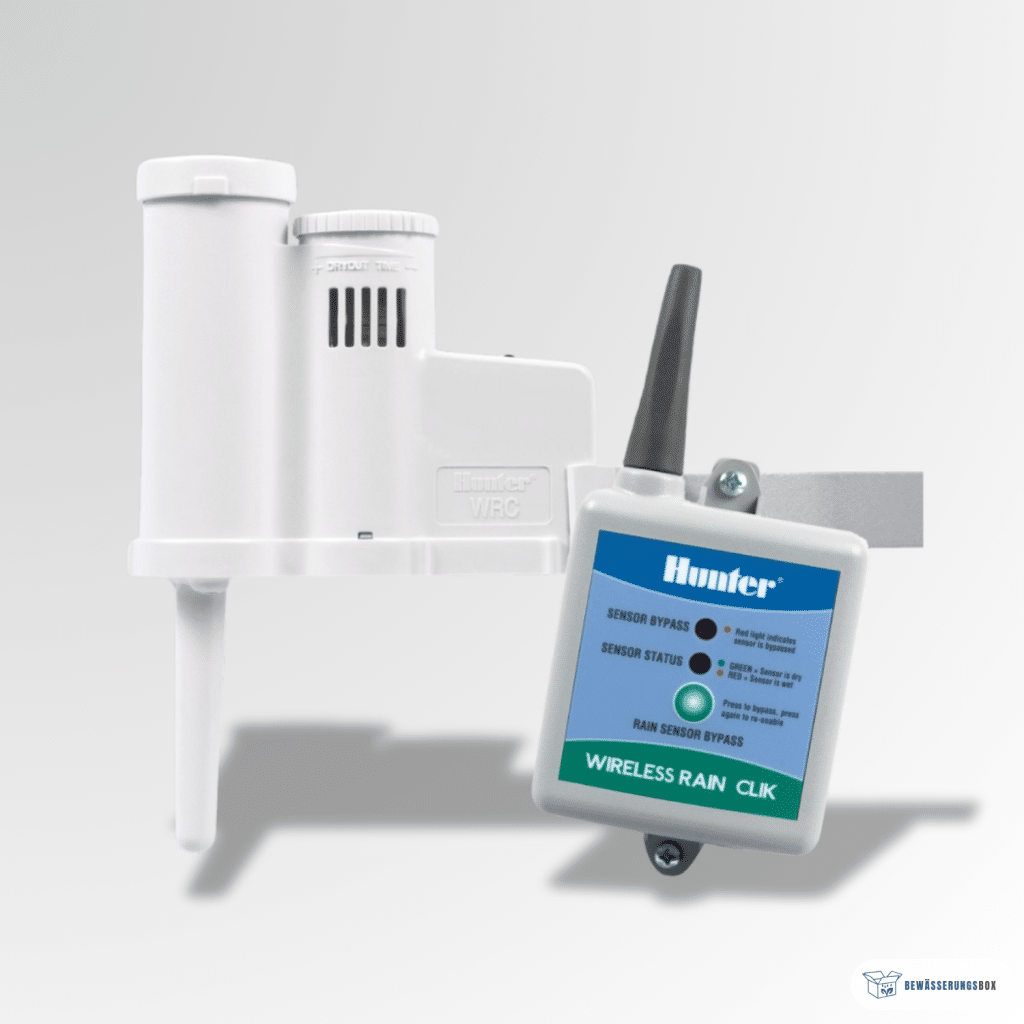 Hunter Funk-Regensensor – kabelloser Regensensor zur automatischen Steuerung von Bewässerungsanlagen