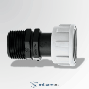 Bewässerungsbox Adapter PP 1 Zoll Innengewinde x Außengewinde 10 bar mit O-Ring – robuster Anschluss für Bewässerungsanlagen