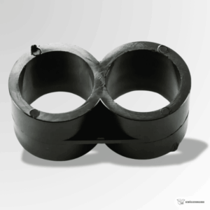 Doppelschelle aus schwarzem Kunststoff für 16 mm Rohre, 10 Stück