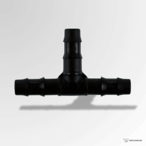 Schwarzer Steckverbinder für Tropfrohre, T-Stück 17 mm, 10 Stück
