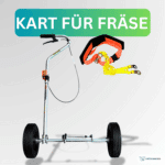 Kart-Aufsatz mit Rädern und Griff für Grabenfräse, inklusive Tragegurt