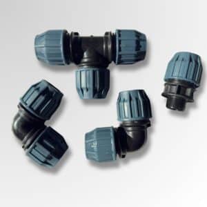Bewässerungsbox Wasserverteiler Boden Erweiterung – PE-Rohr Fittings T-Stück Winkel und Verbinder für Ventilkasten-Erweiterung
